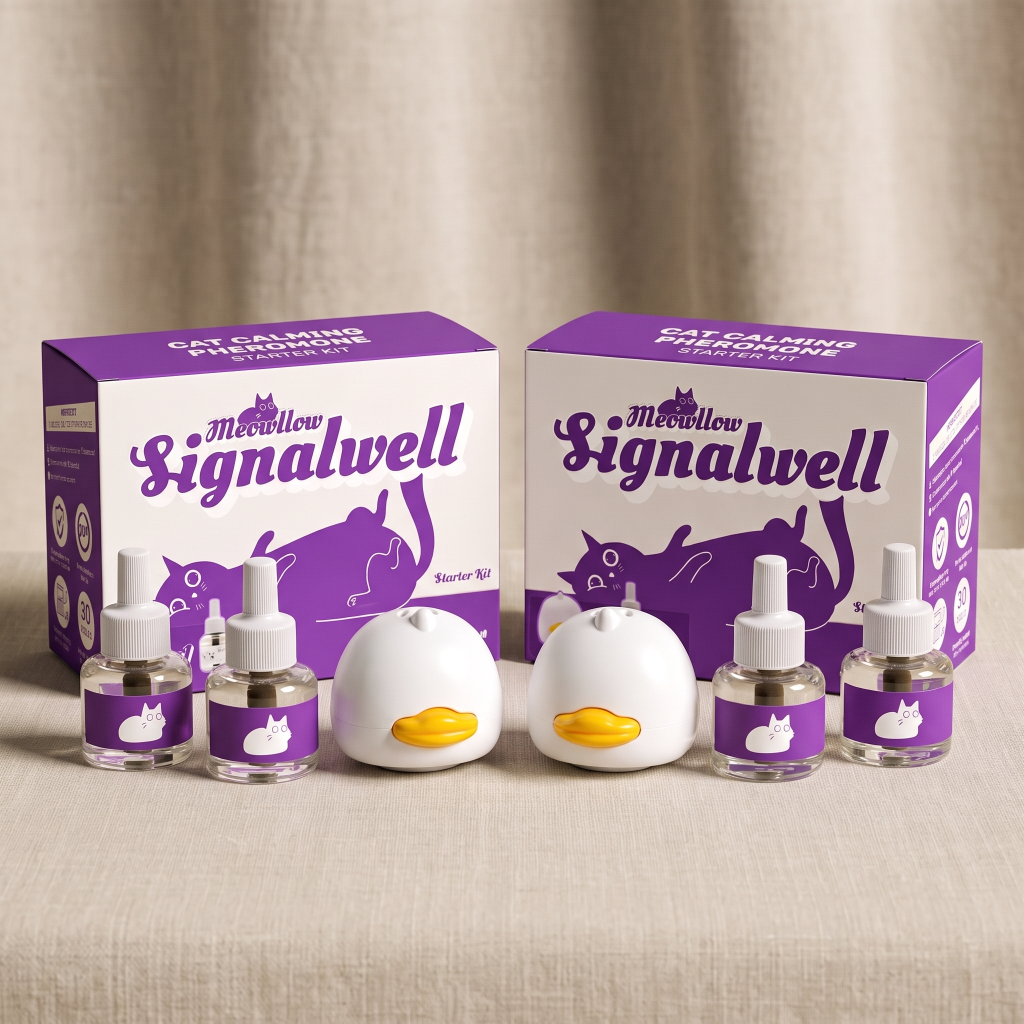 Two Signalwell starter kit boxes with two diffusers and four refills